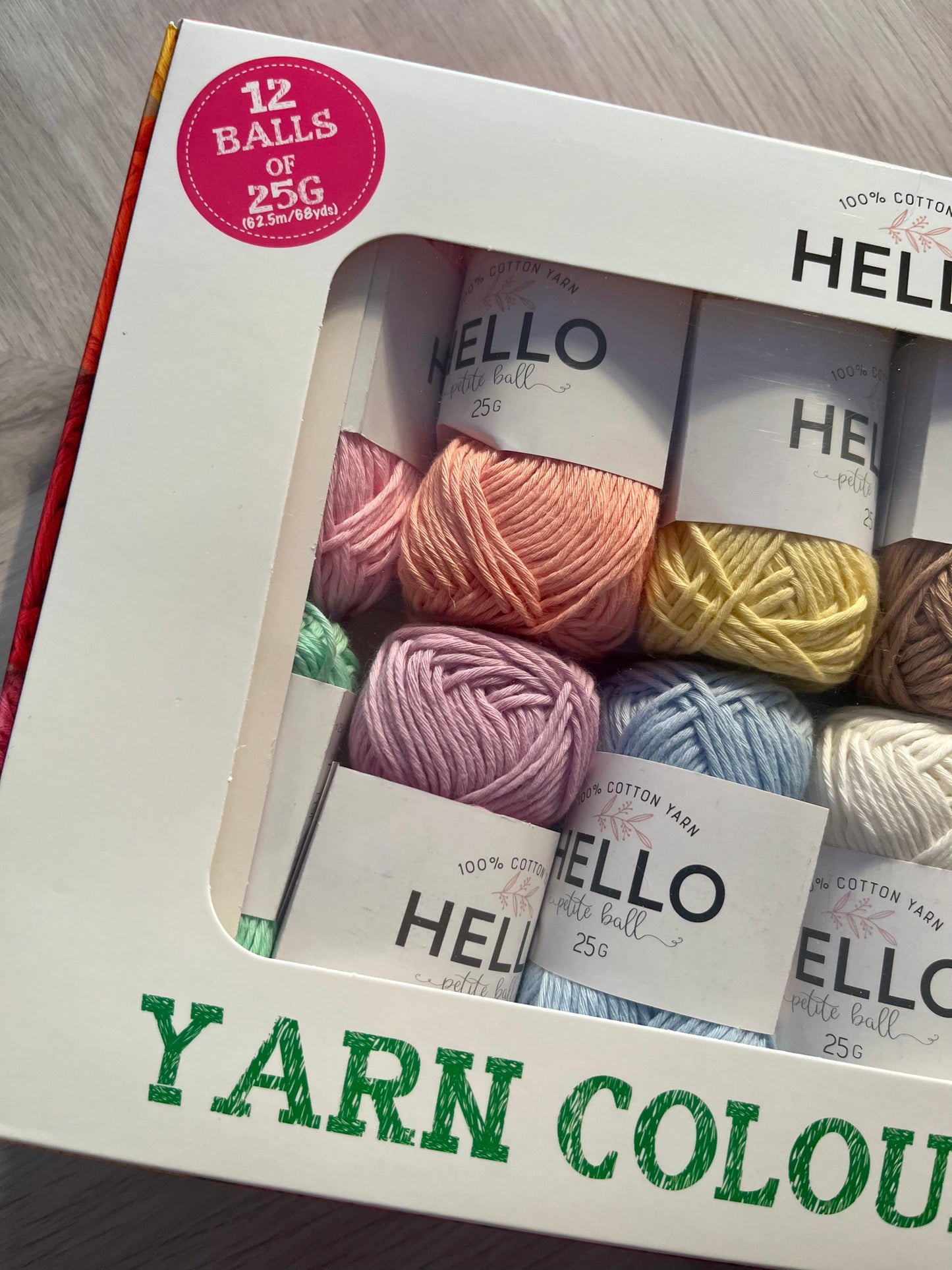Hello Crafts Yarn Colour Pack 100% Cotton Pack