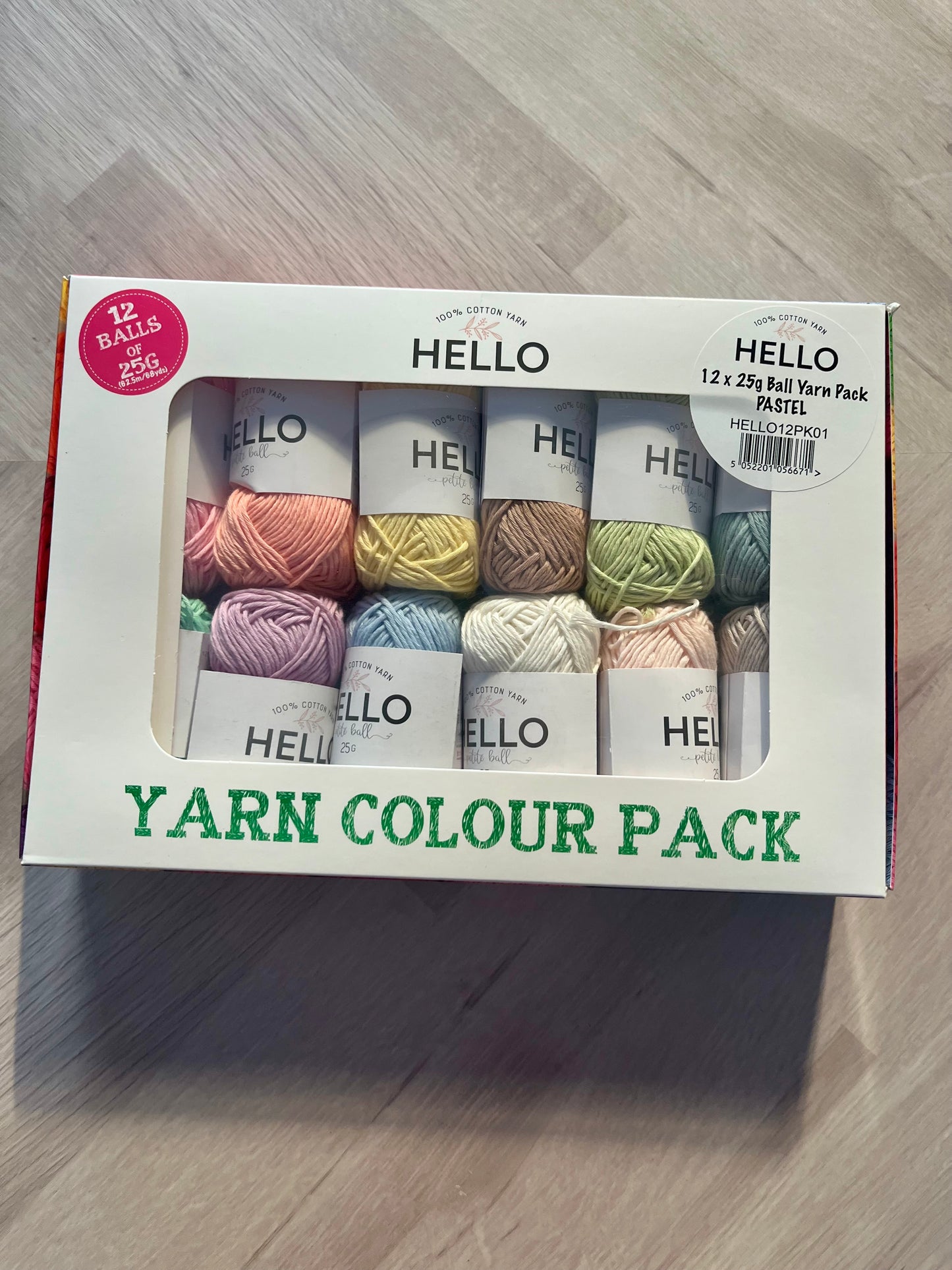 Hello Crafts Yarn Colour Pack 100% Cotton Pack