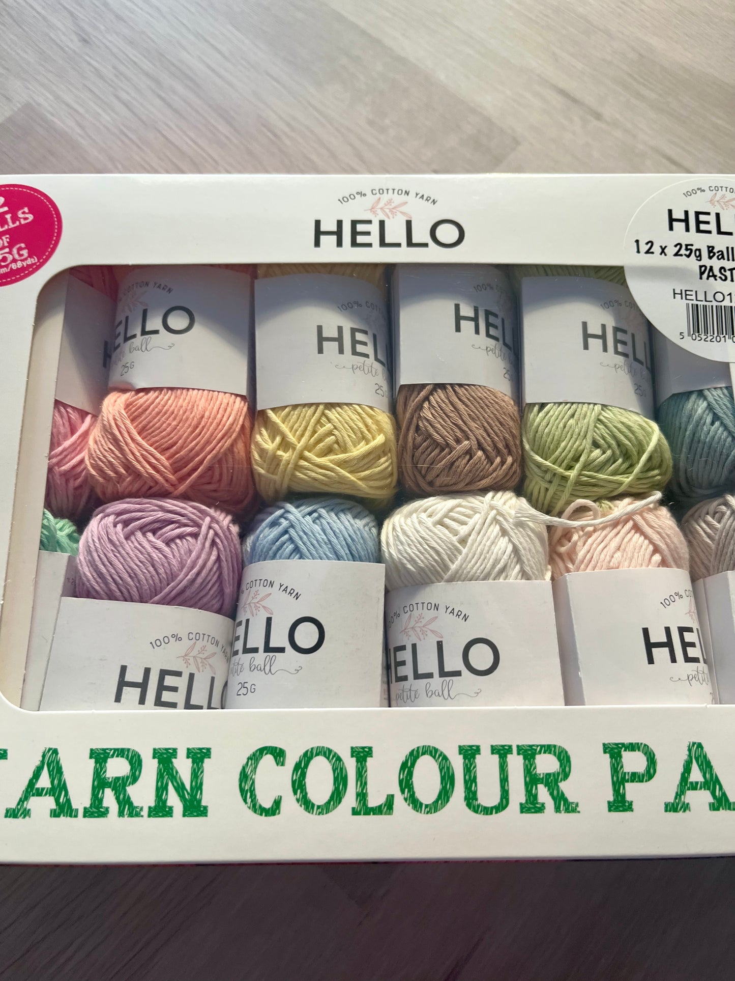 Hello Crafts Yarn Colour Pack 100% Cotton Pack