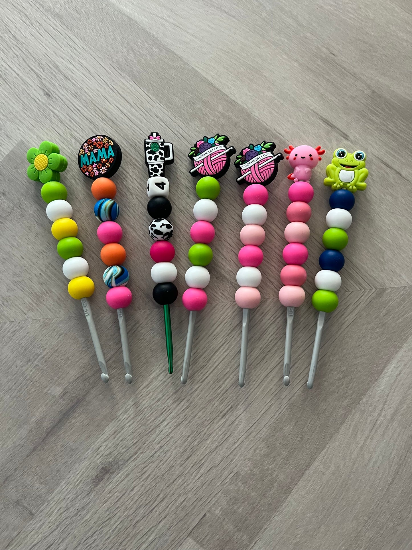 4mm Beaded Crochet Hooks In Various Designs