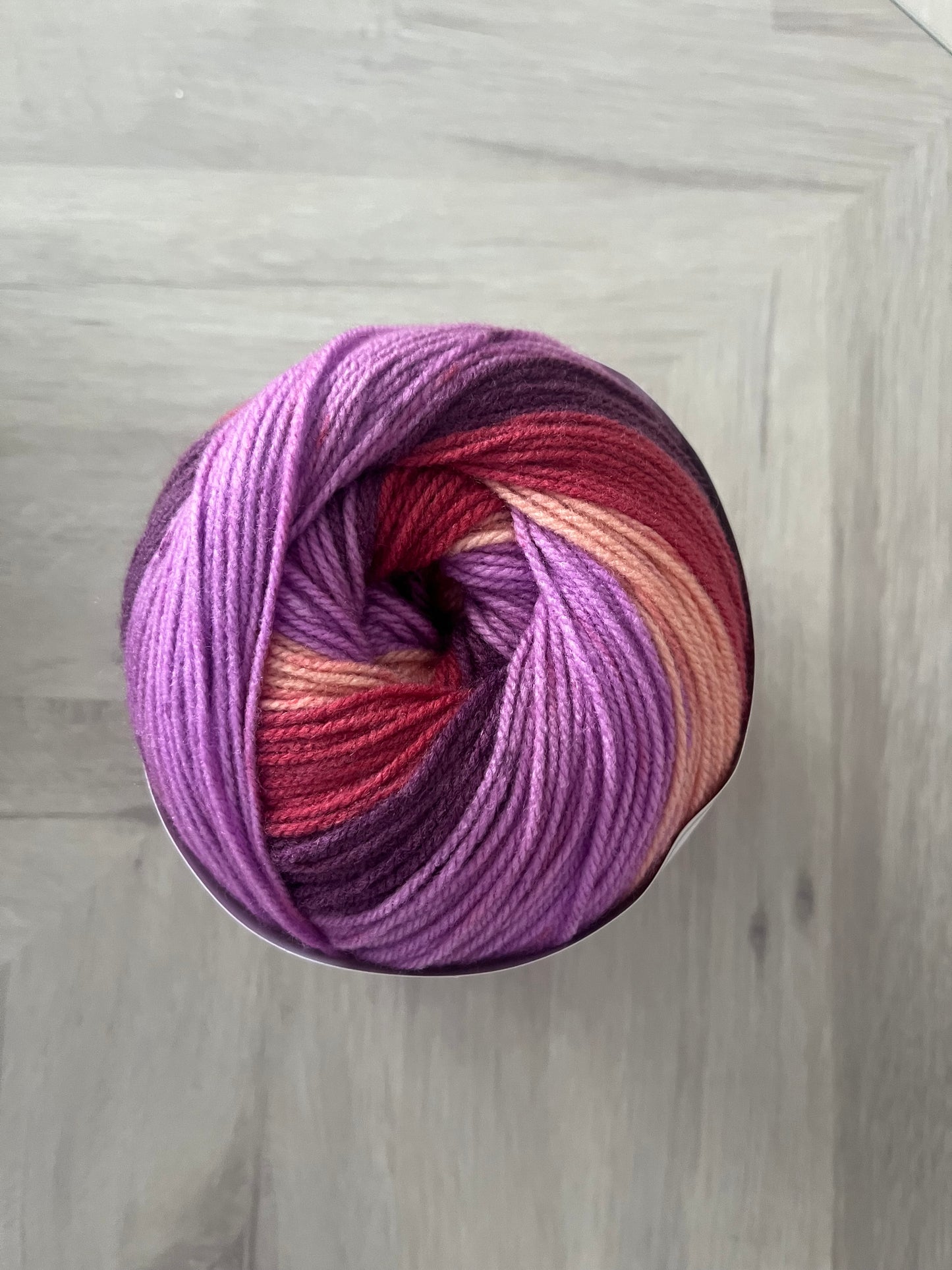 Northern lights yarn cake