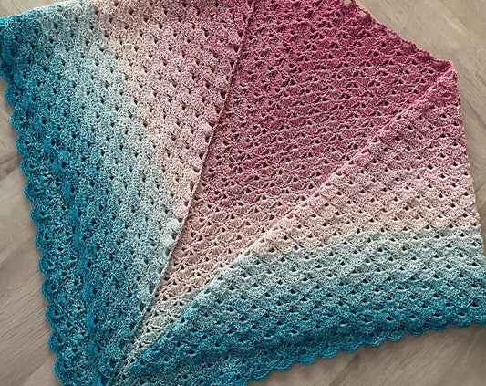 Ladies handmade crochet shawl